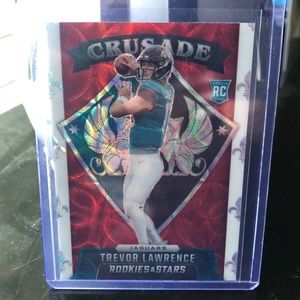 Trevor Lawrence crusade RC red scope prizm football card